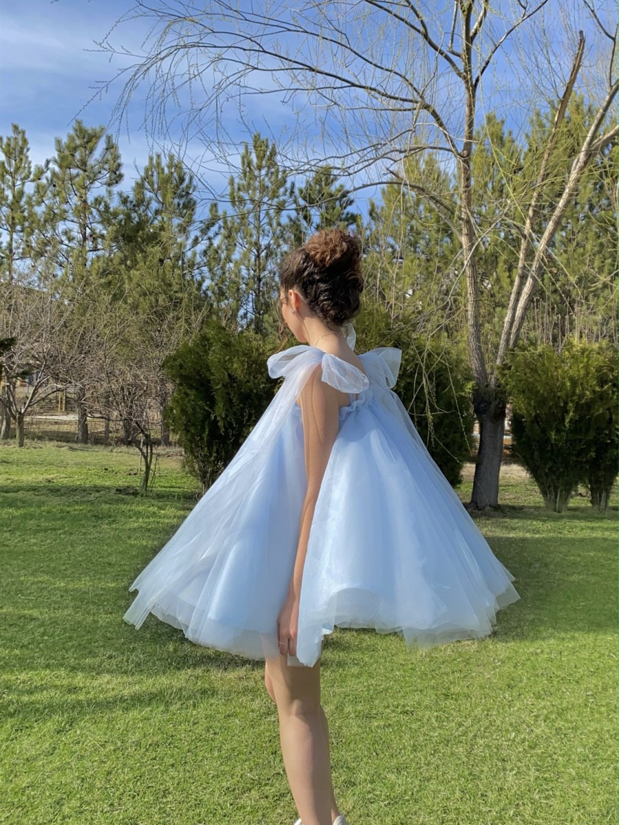 Fairy Kabarık Elbise | Açık Mavi