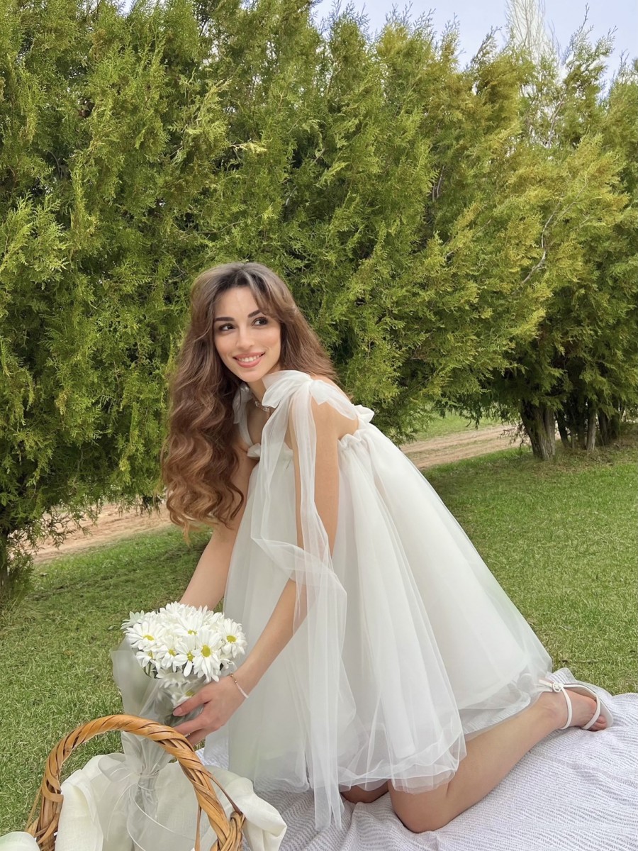 Fairy Kabarık Elbise | Beyaz