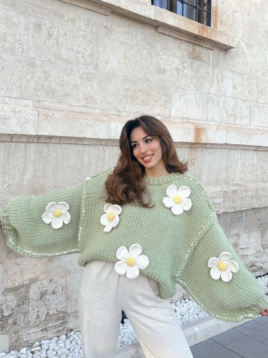 Jasmine Hand Knitted Sweater (100% Wool)